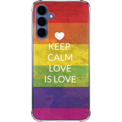 Keep Calm Love Is Love Galaxy A35 5G Clear Case